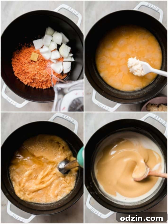 Turkish Red Lentil Soup 4 how to make red lentil soup