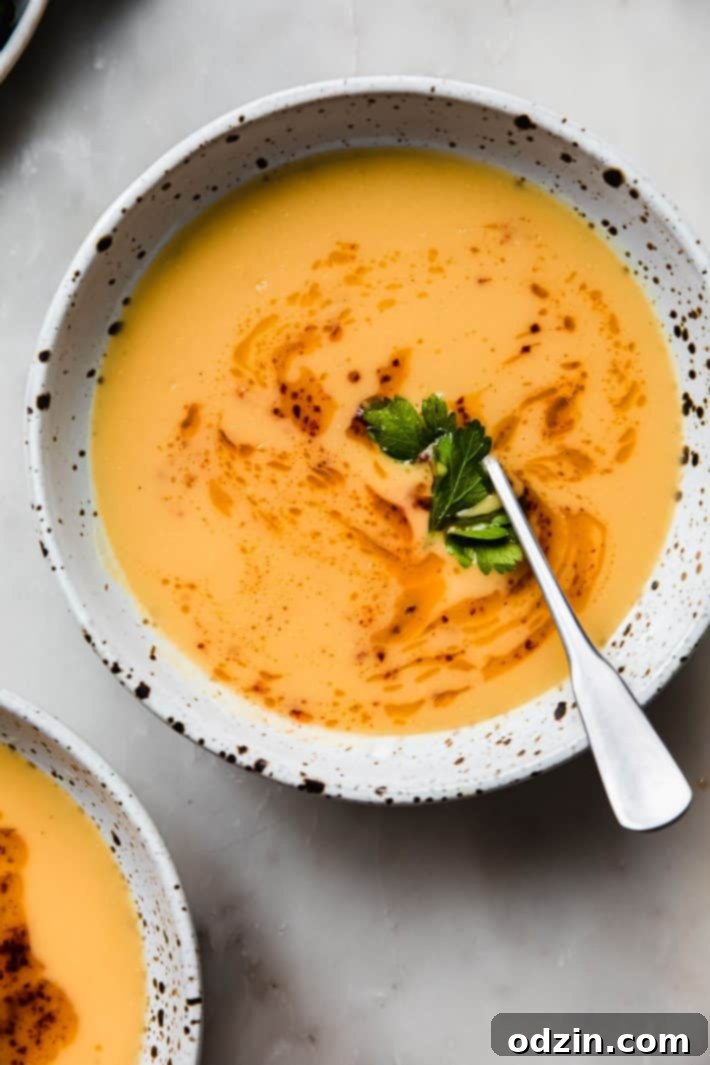 Turkish Red Lentil Soup 6 Mercimek Corbasi topped with Aleppo chili oil