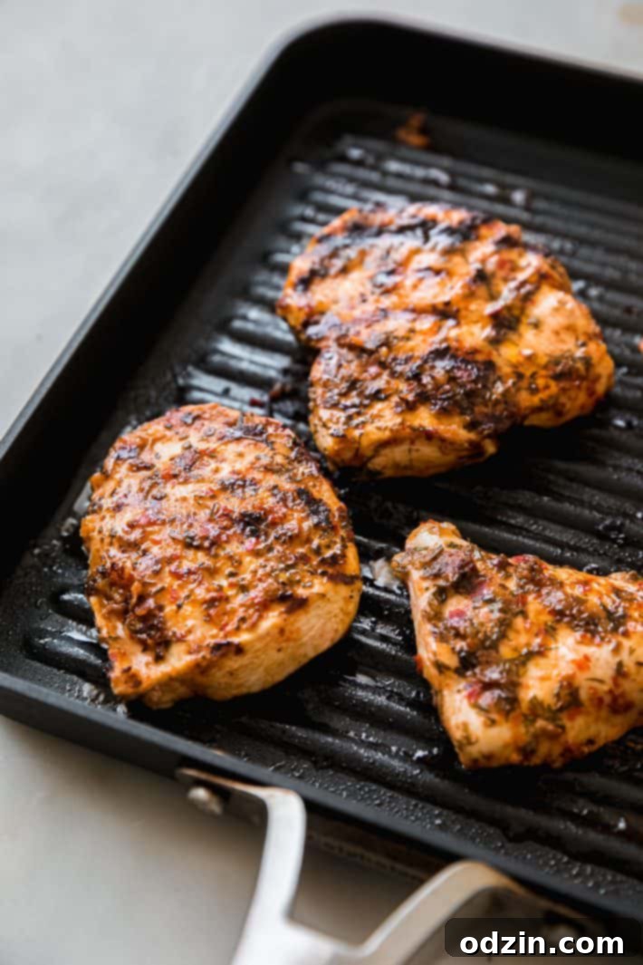 greek grilled chicken in pan