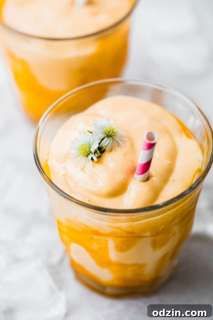 mango drink with straw