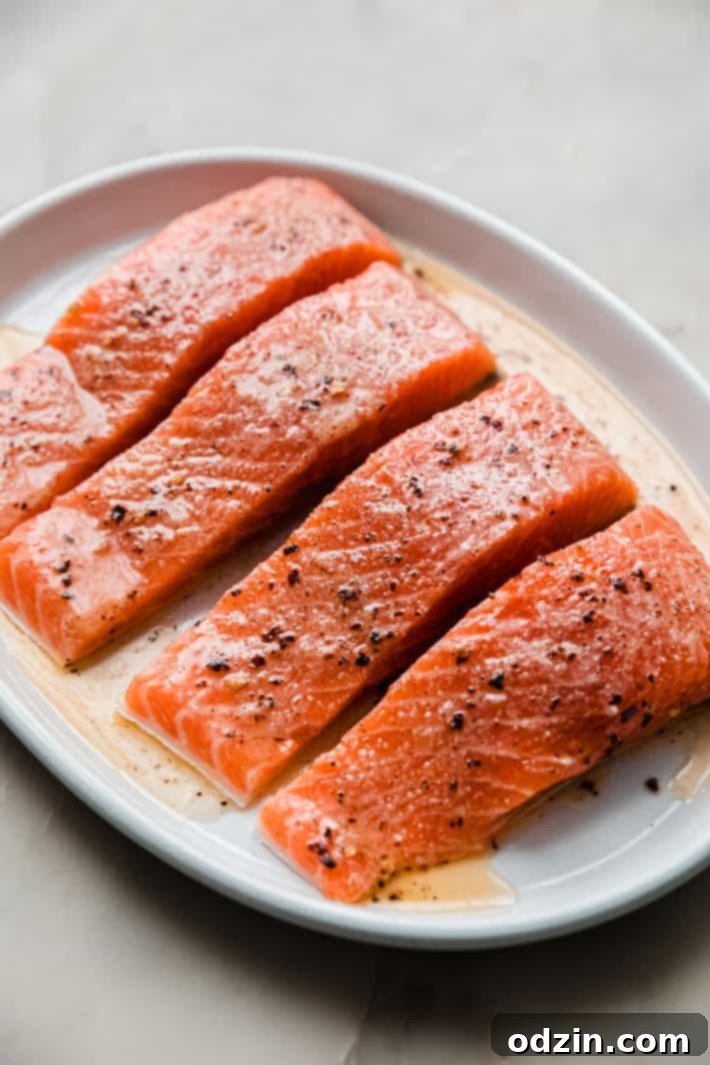 marinated salmon filets