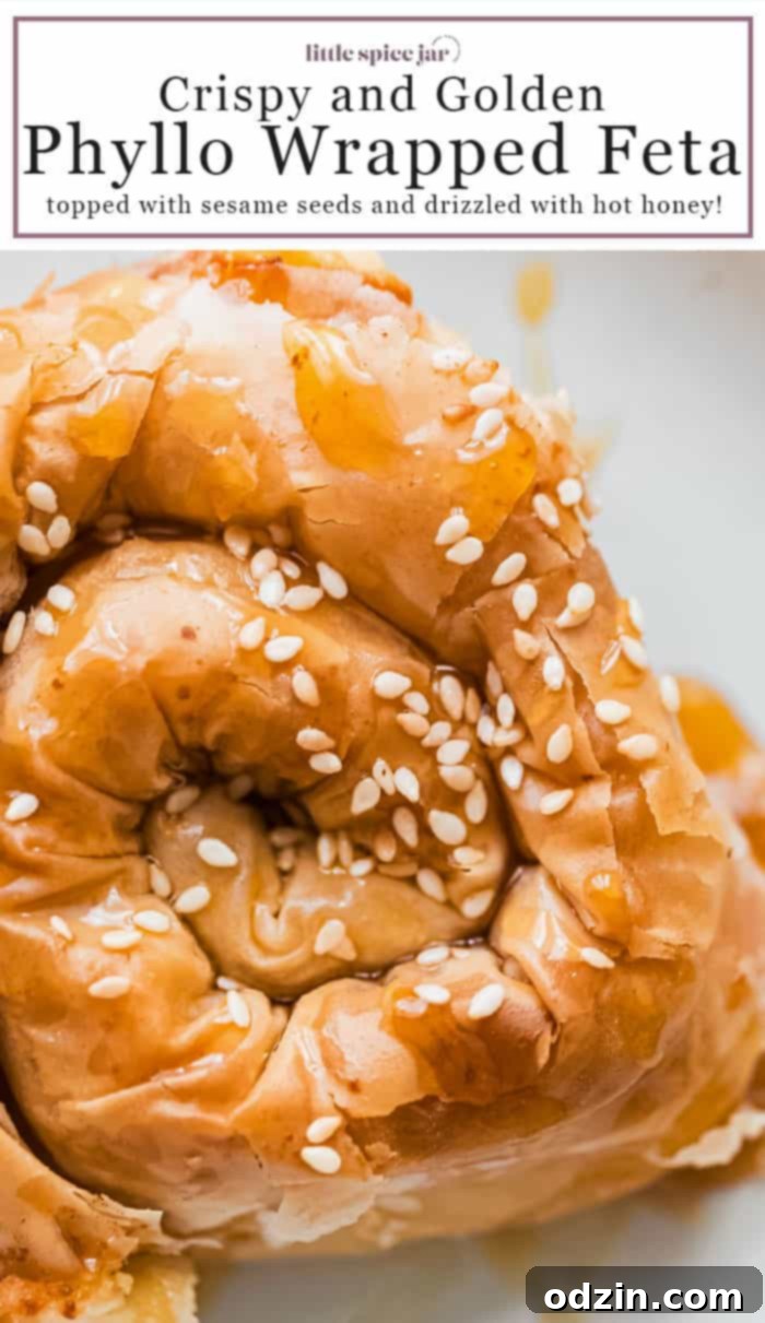 Crispy Feta Phyllo Spirals with Hot Honey