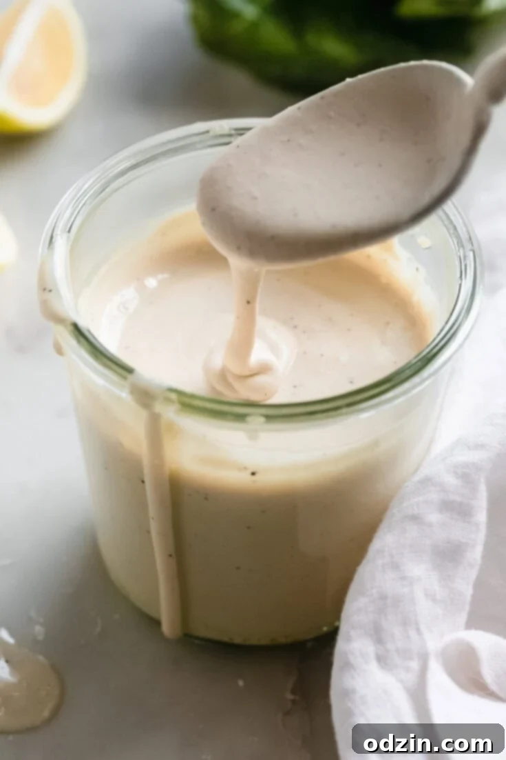2-Minute Creamy Caesar Salad Dressing in a jar