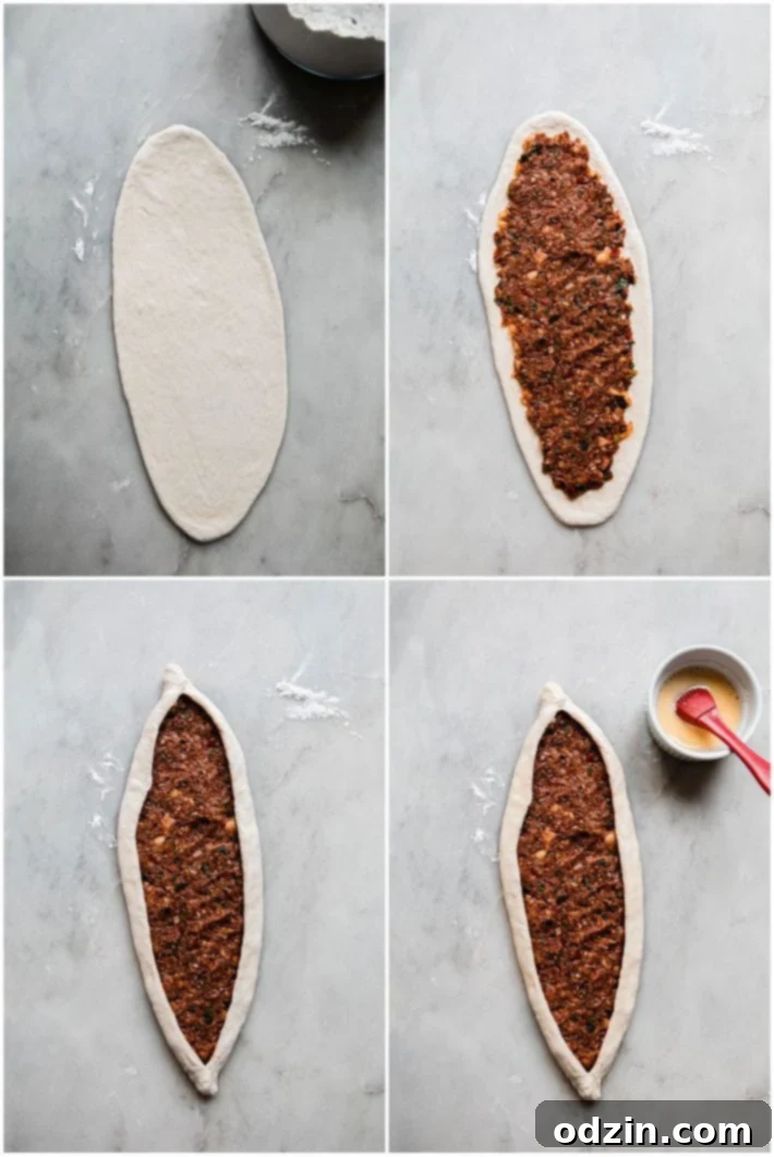 Pide: Turkey's Iconic Flatbread 5 rolling out pide before baking