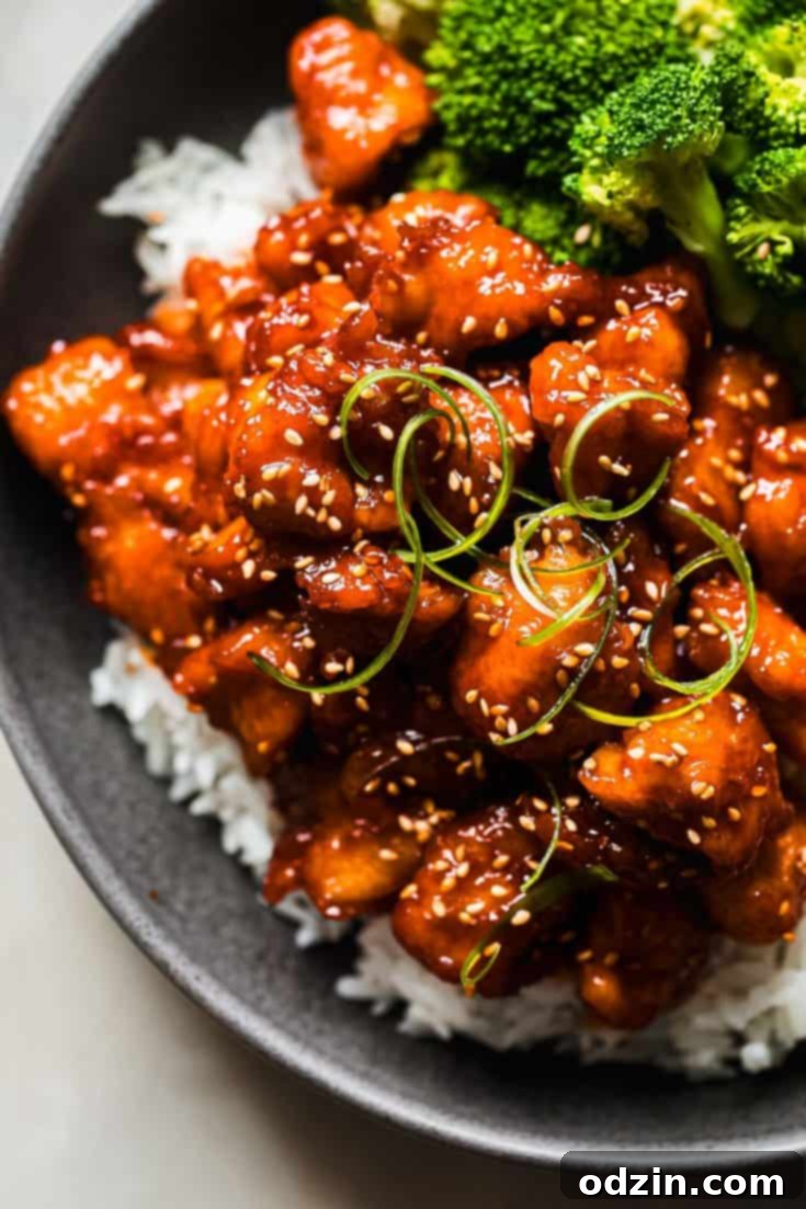 Sticky Garlic Gochujang Chicken, a delicious and quick Korean-style chicken dish.