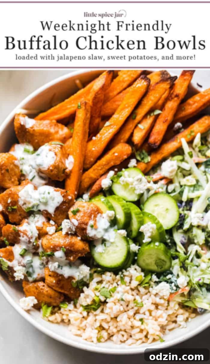 Buffalo Chicken Bowl with all elements