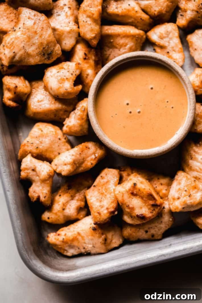 bites on baking sheet