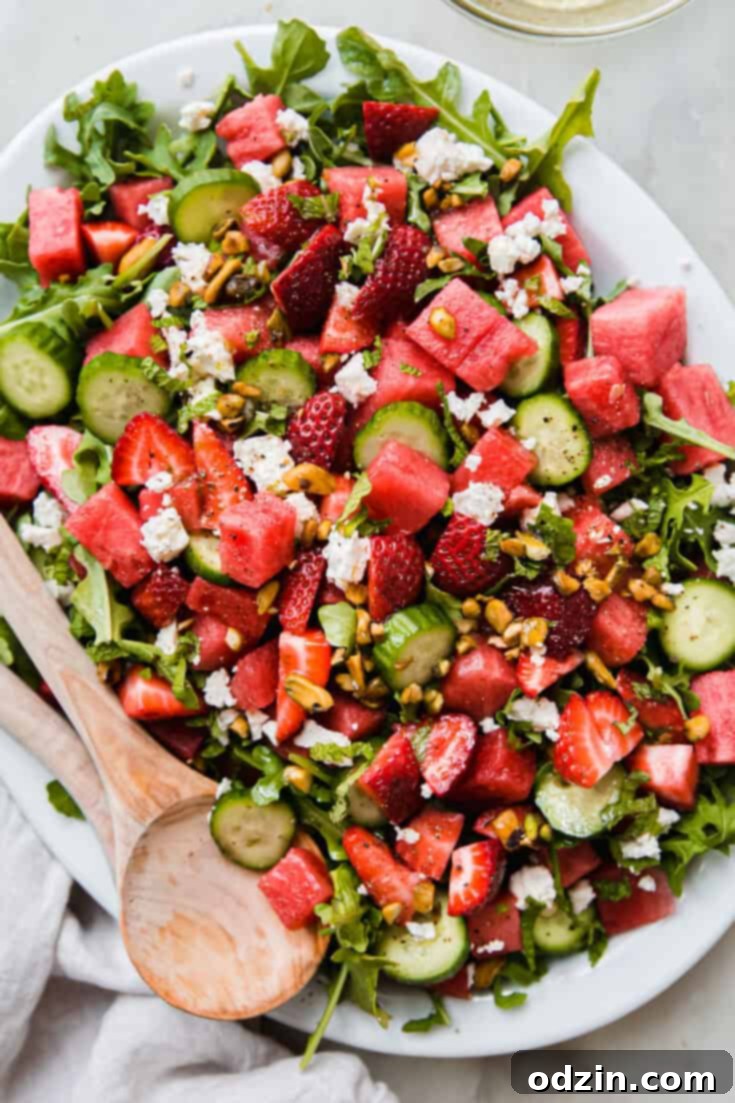 Strawberry Watermelon Feta Salad