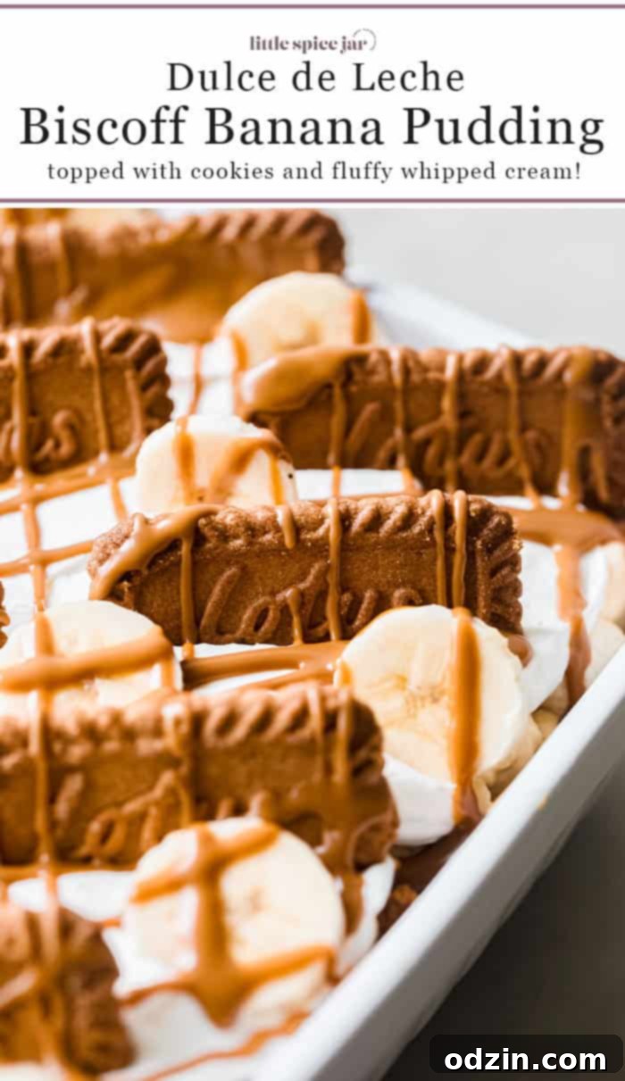 Biscoff Banana Pudding with Dulce de Leche - a delicious layered dessert