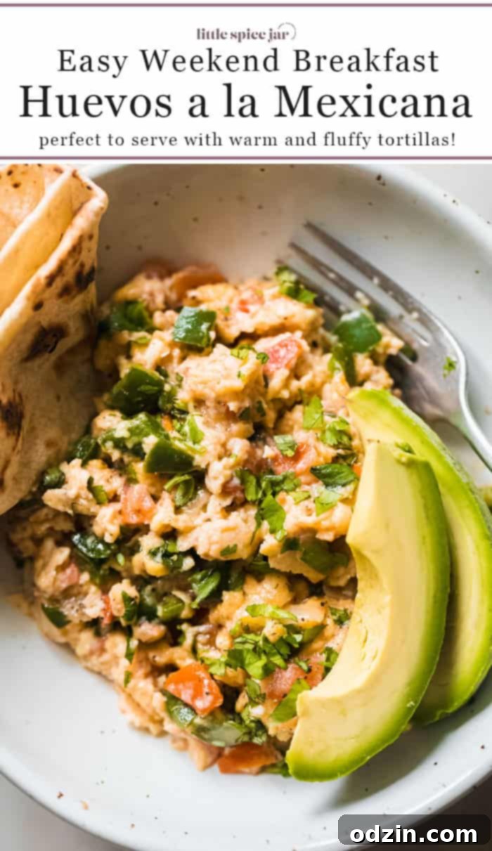 Huevos a la Mexicana - Pin for later