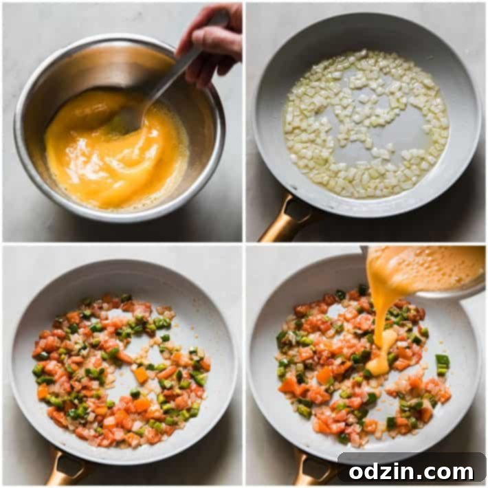 process for making mexican scrambled eggs