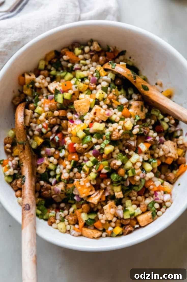 Chopped Halloumi Cheese Salad with Lemon Mint Dressing