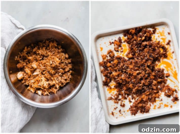 Fiery Thai Rice Crunch Salad 4 crispy rice before and after crisping