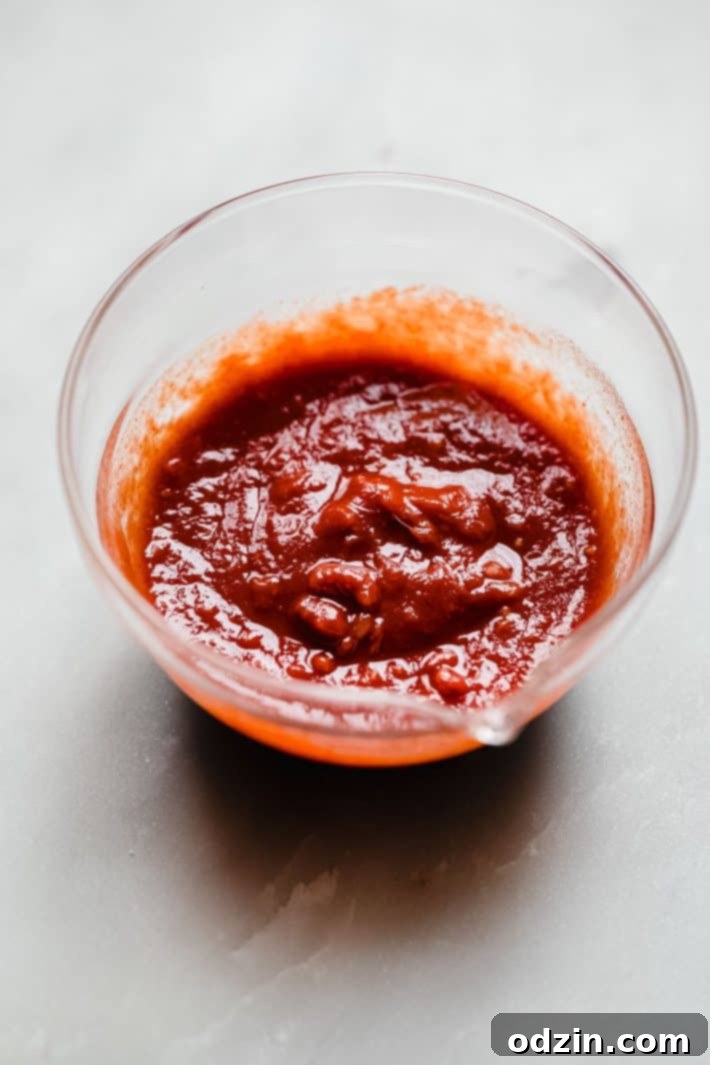 tomato dressing in bowl