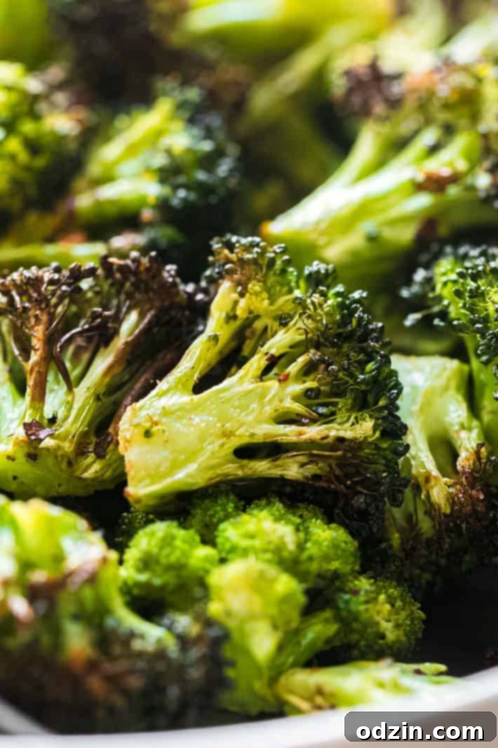 roasted broccoli in bowl