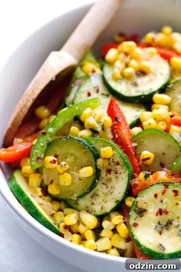 Corn and Zucchini Saute
