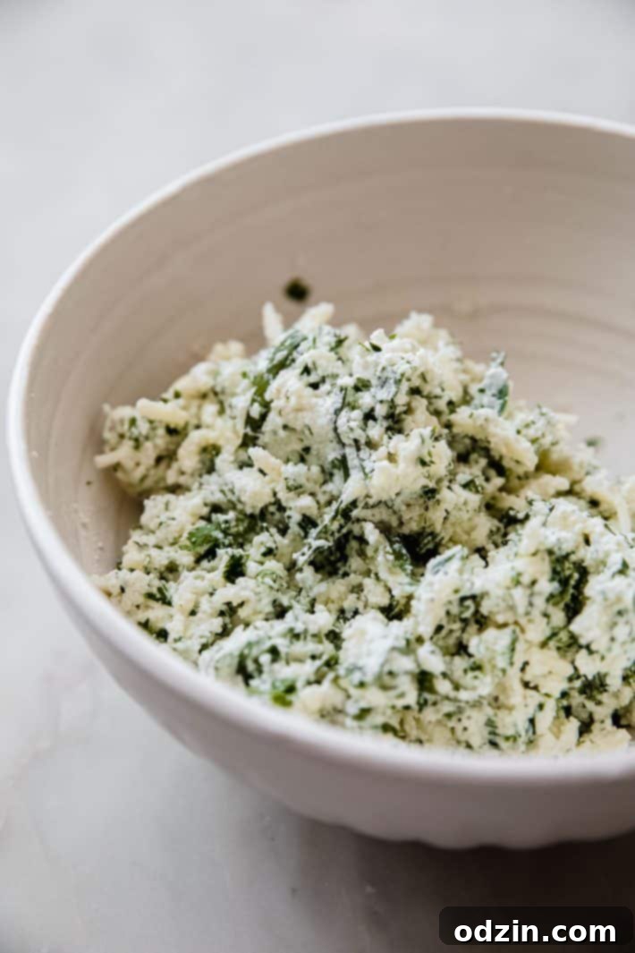 ricotta mixture for topping soup