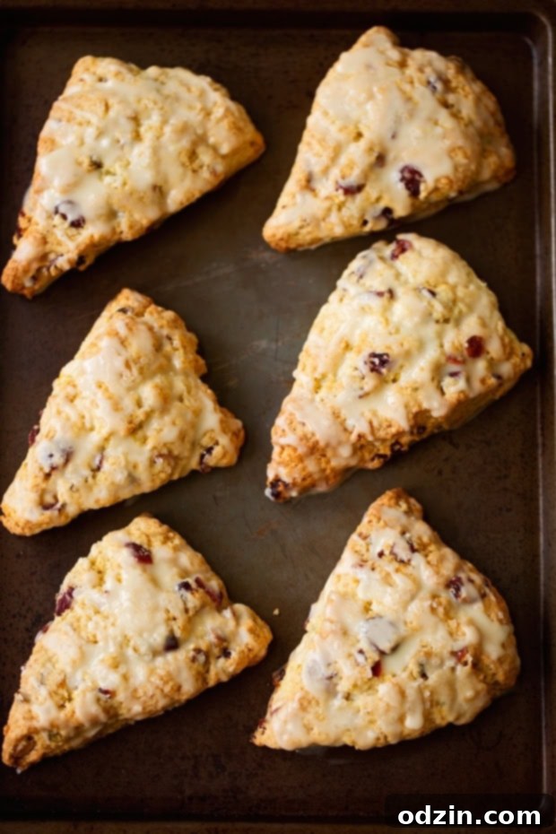 Cranberry Orange Scones with Pistachios