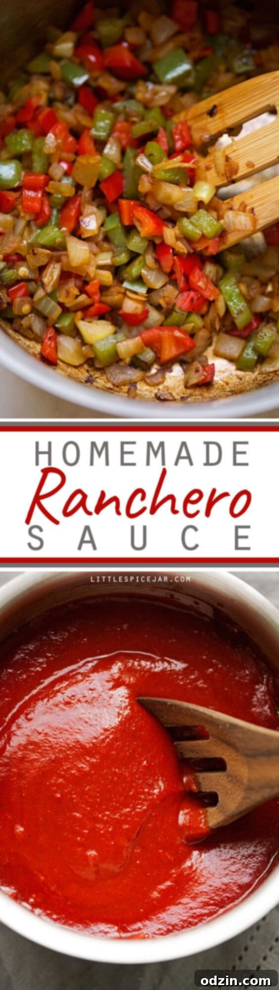 Close-up of smooth homemade ranchero sauce in a bowl