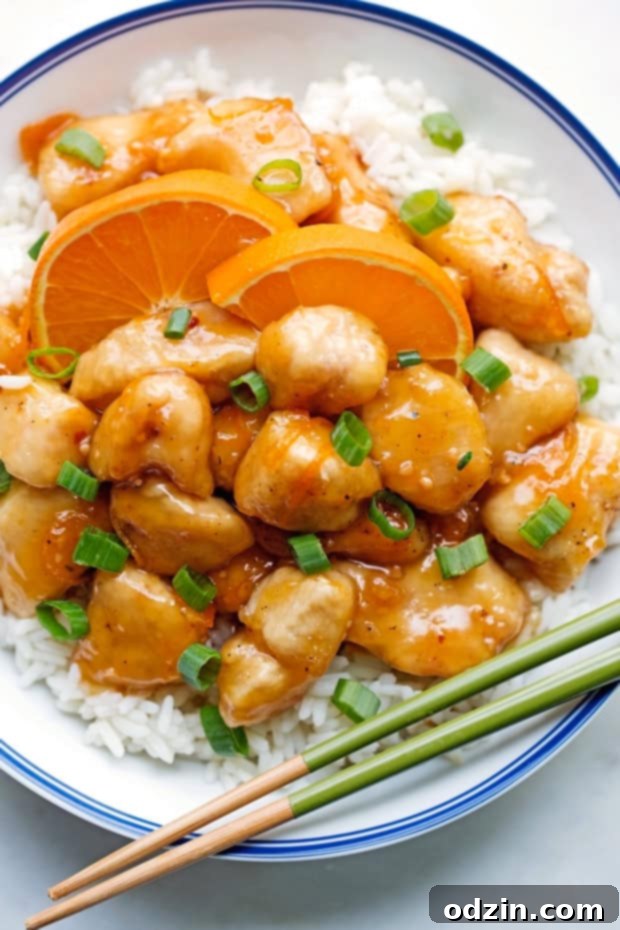 Lighter Orange Chicken - takes just 30 minutes from start to finish and totally healthier than your local take-out! #asianchicken #orangechicken #sweetandsourchicken #chinesefood | Littlespicejar.com Lighter Orange Chicken - takes just 30 minutes from start to finish and totally healthier than your local take-out! #asianchicken #orangechicken #sweetandsourchicken #chinesefood | Littlespicejar.com