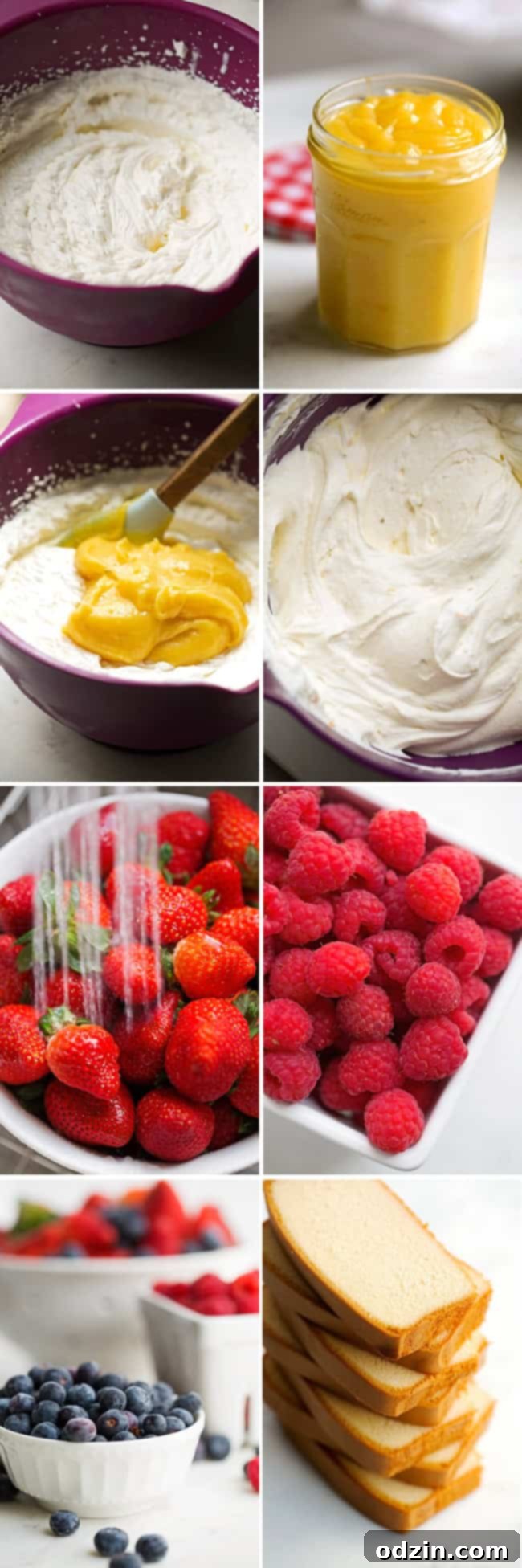 Citrus Berry Trifle - The EASIEST dessert ever! made with layers of lemon flavor whipped cream, poundcake, and lots of berries! #desserts #trifle #berrytrfile | Littlespicejar.com