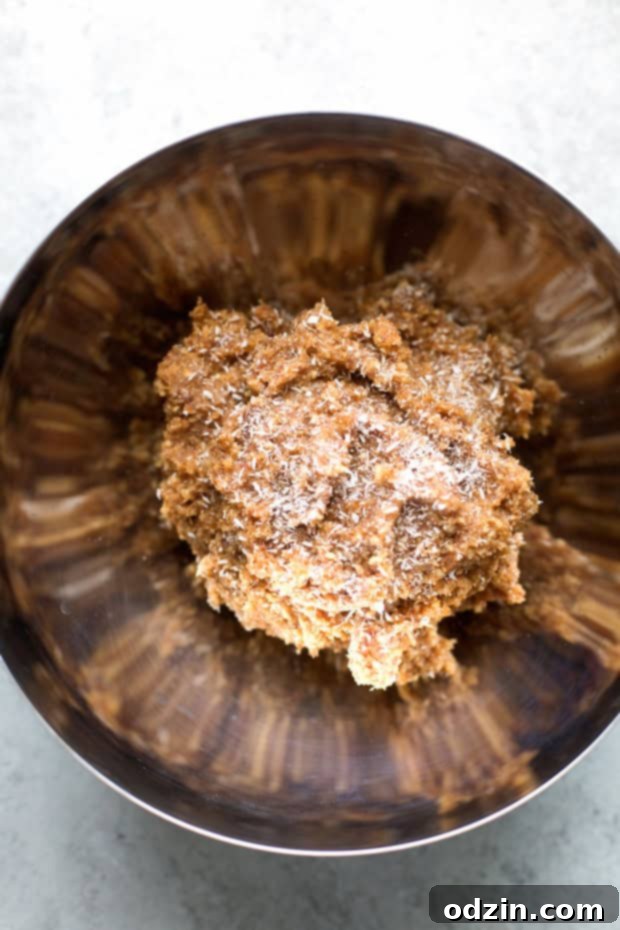 Simple 5-Ingredient Recipe for Healthy Energy Bites Ingredients for Coconut Almond Energy Bites laid out before mixing, showcasing simplicity.