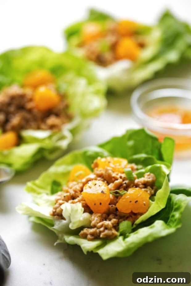 Orange Chicken Lettuce Wraps