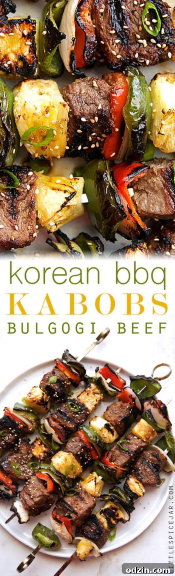 Enjoying Korean Beef Kabobs (Bulgogi) as a Healthy and Flavorful Dinner A generous serving of Korean Beef Kabobs (Bulgogi) with a side of rice, showcasing a complete and satisfying meal.