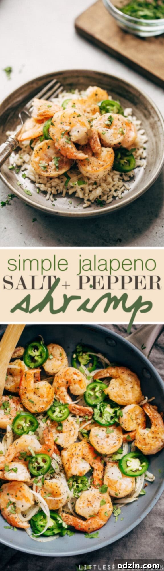 Jalapeno Salt and Pepper Shrimp close-up with cilantro