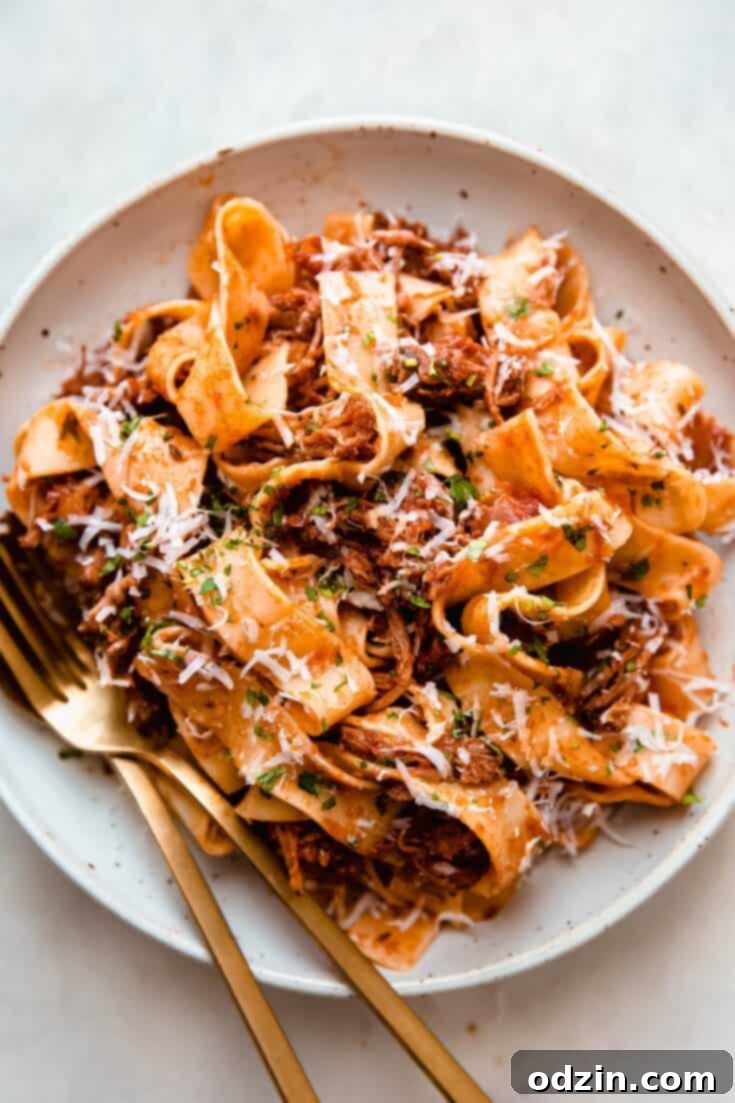 Weekend Braised Beef Ragu with Pappardelle