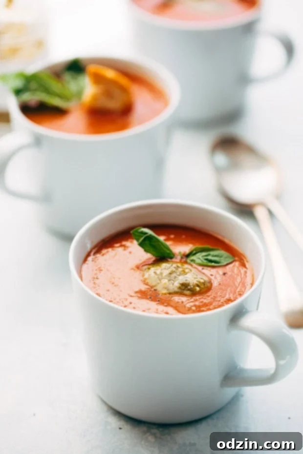 Parmesan Basil Tomato Soup (Slow Cooker)