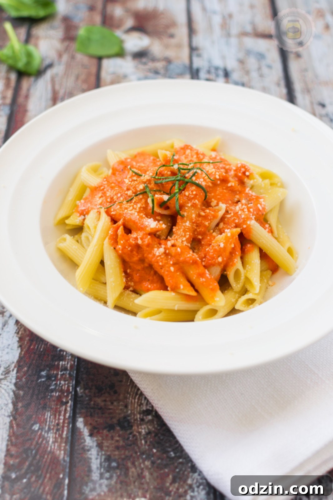Penne Alla Roasted Red Pepper Sauce Final 2